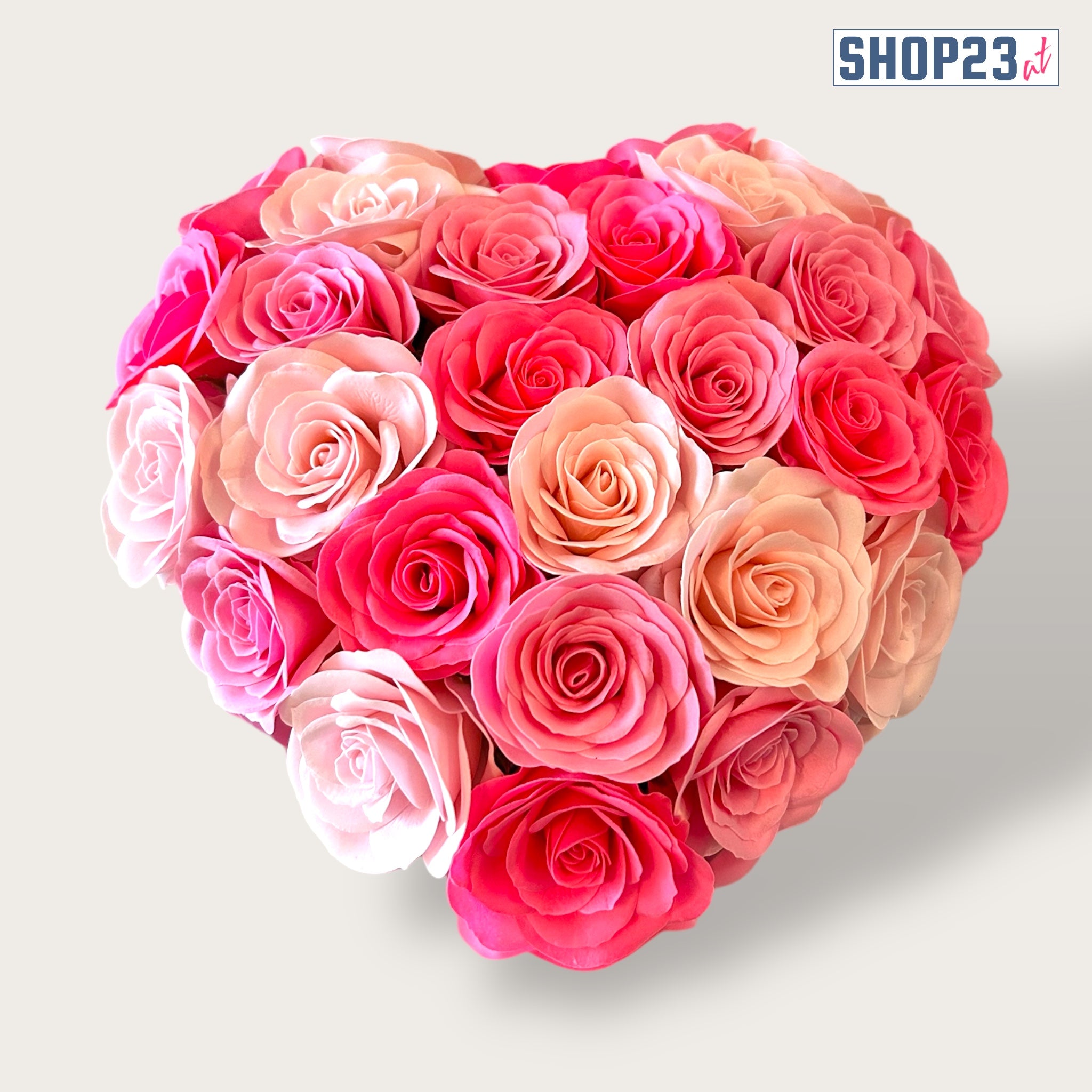 Wunderschöne Herz–Rosenbox