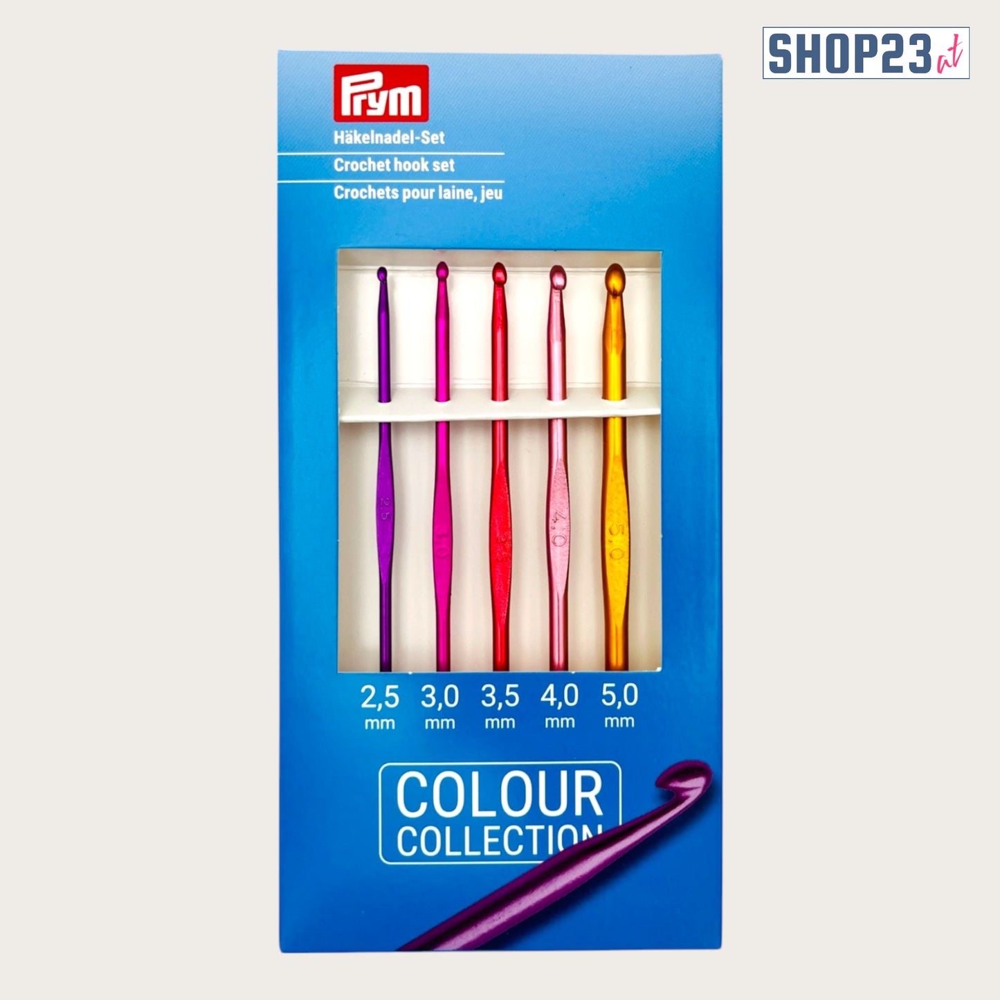 Prym Häkelnadel-Set farbig 2,5-5,0 mm