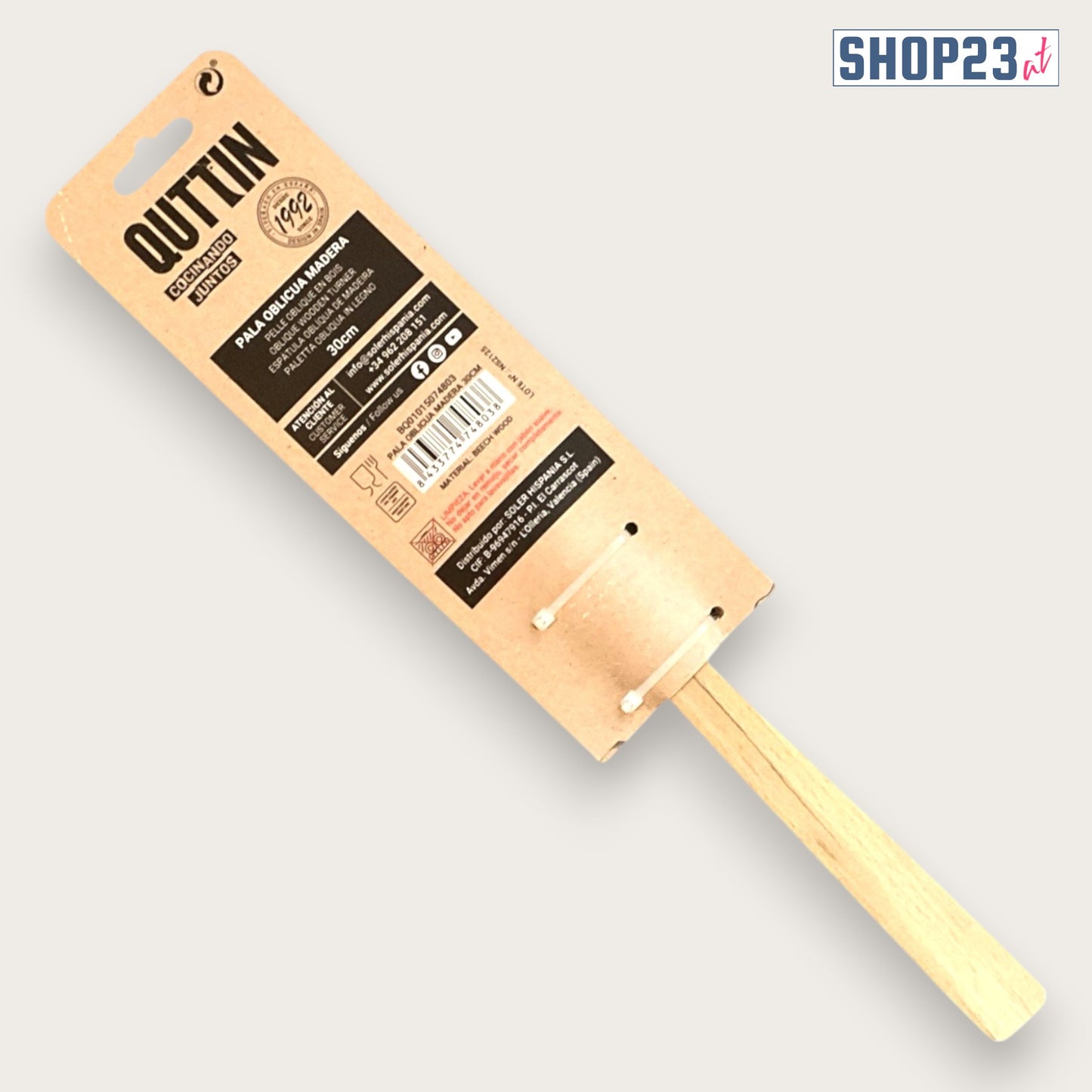 Holz-Pfannenwender Easy – 30 cm lang, natürlich und nachhaltig