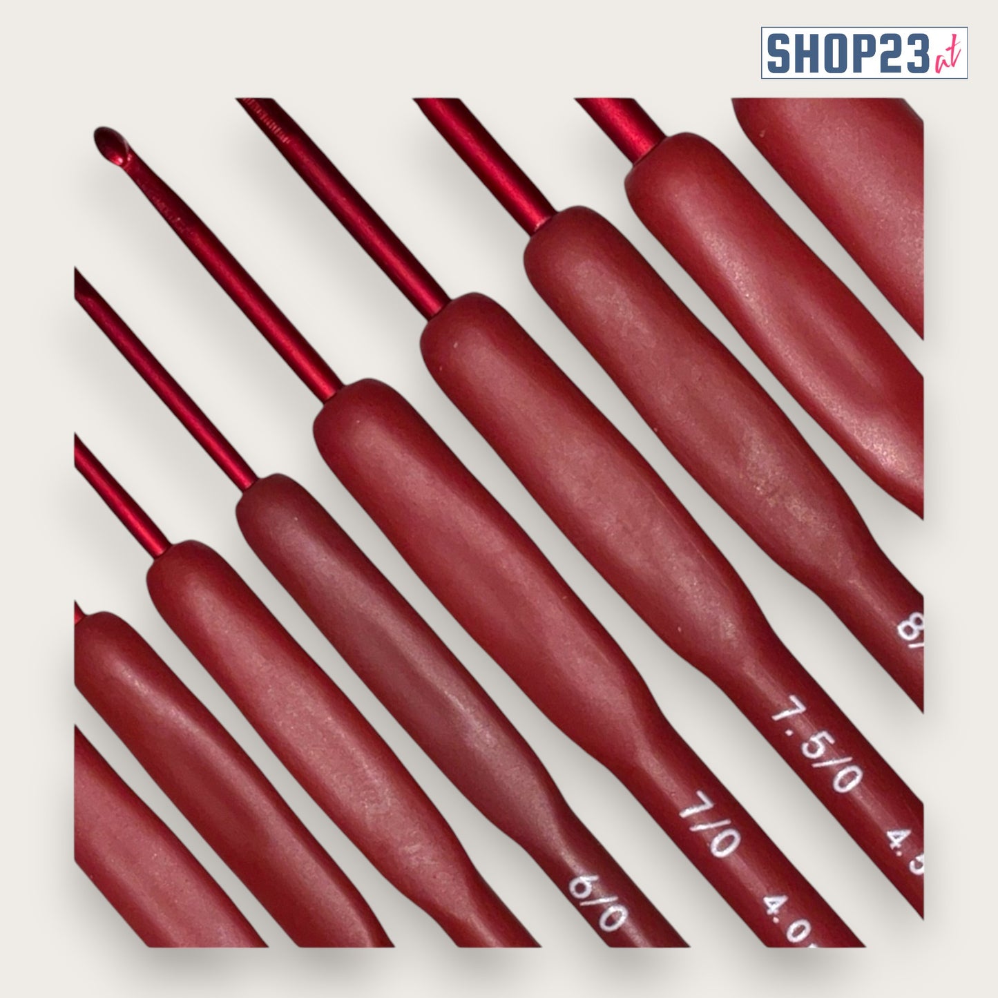 Ergonomisches Häkelnadel-Set RedComfort – 10-teilig, 13,7 cm lang