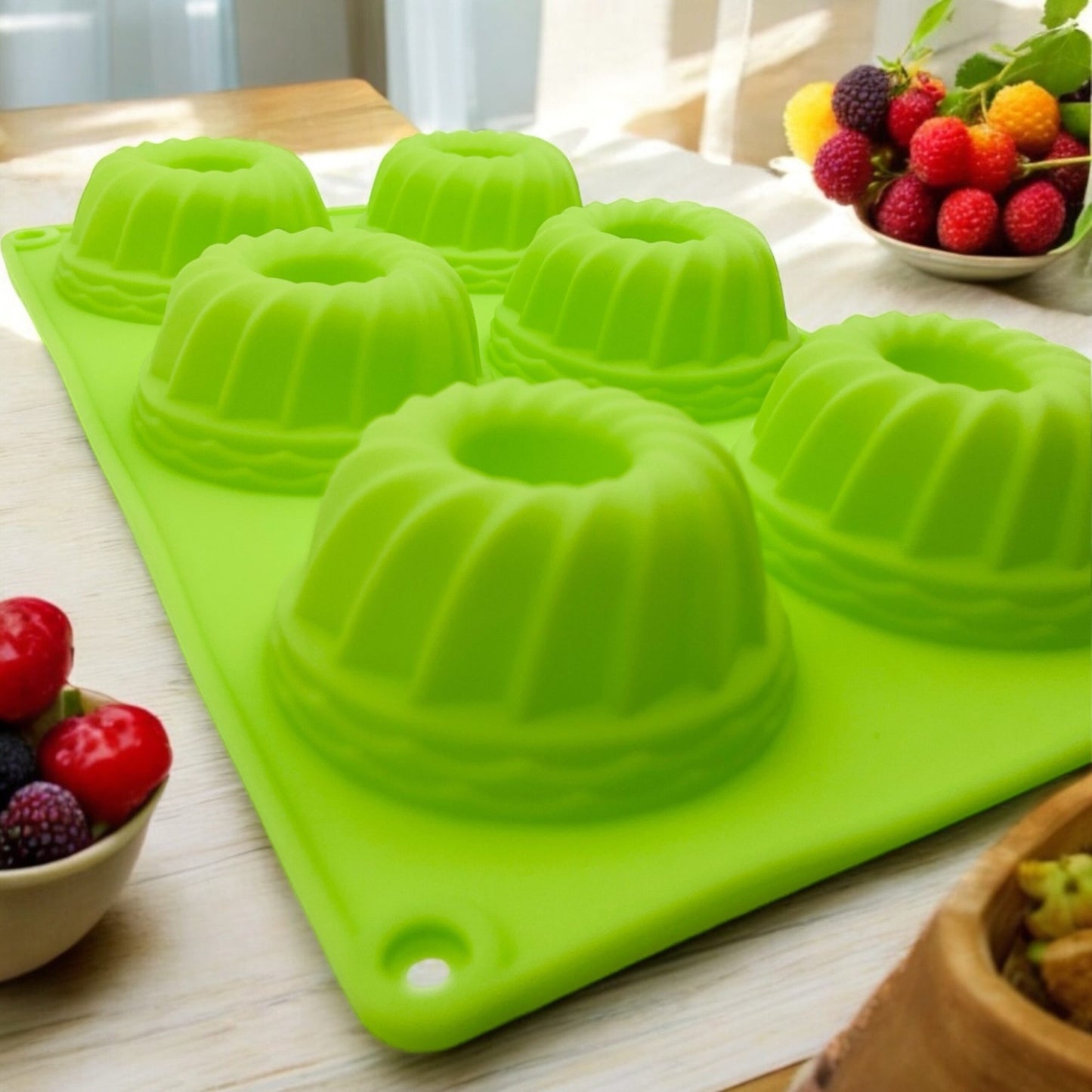 Silikon-Backform "Lion Cake" – 6 Mini-Gugelhupf-Formen,