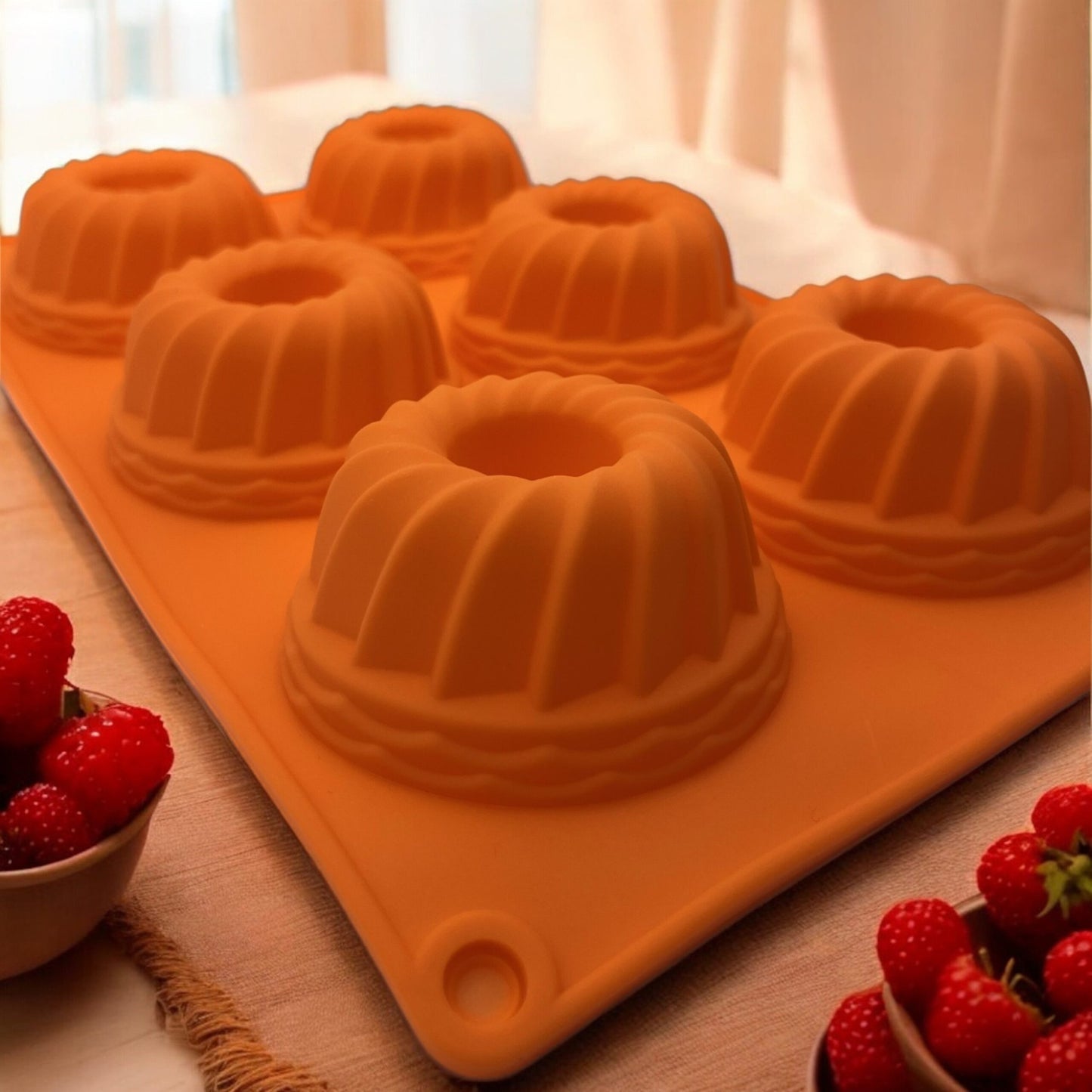 Silikon-Backform "Lion Cake" – 6 Mini-Gugelhupf-Formen,