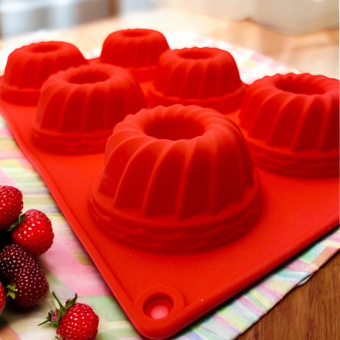 Silikon-Backform "Lion Cake" – 6 Mini-Gugelhupf-Formen,