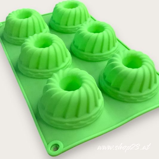 Silikon-Backform "Lion Cake" – 6 Mini-Gugelhupf-Formen,