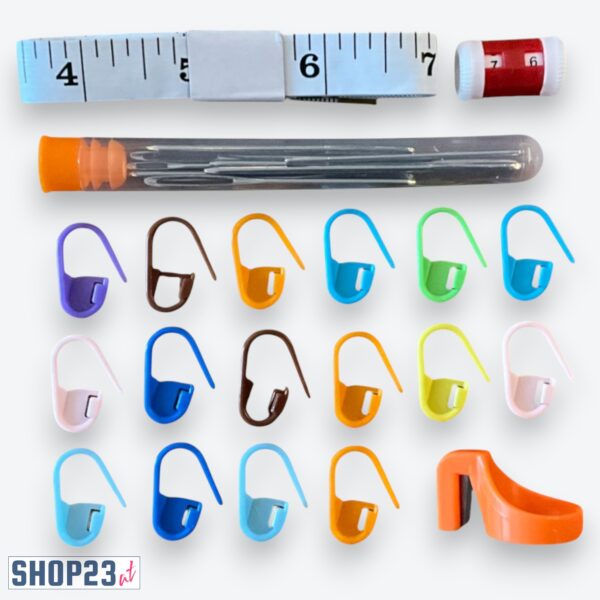 Häkelnadel Set 42-teilig – Ergonomisch, farbig sortiert – Inkl. Zubehör & Aufbewahrungstasche