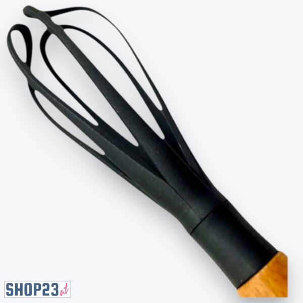 Eleganter Schneebesen mit Holzgriff & Kunststoff-Kopf – 31 cm – Hitzebeständig & Pflegeleicht