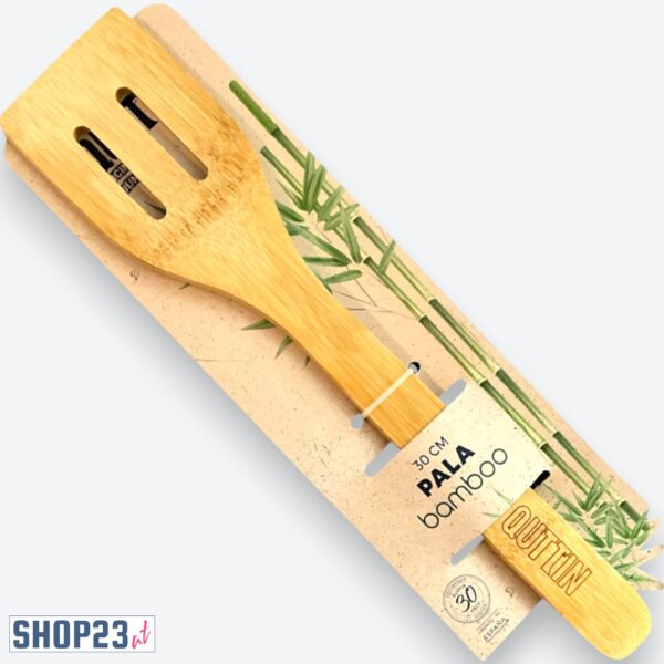 Pfannenwender aus Bambus – 30 cm – Nachhaltig, Hitzebeständig & Schlitz-Design