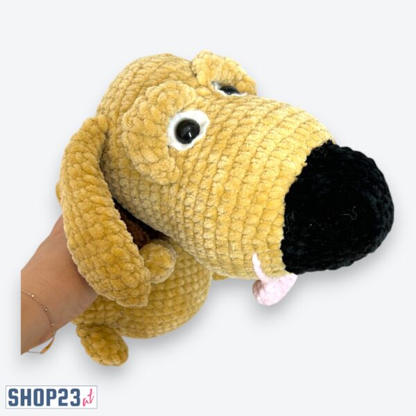 Handgehäkelter Plüschwelpe "Kuschelfreund" (Leami Wolle)